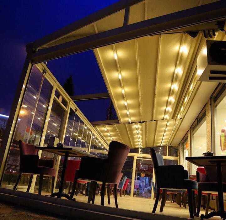 افضل اسعار تند المحلات والكافيهات في مصر | جودة وضمان من كريتيف 5 تندة اللوفر Louvre Awnings للكافيهات الكبيرة